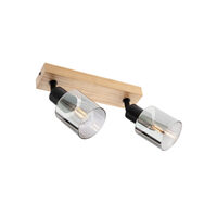 ROTIS AP/PL 2x15W E14 WOOD/SMOKEY(5.6)